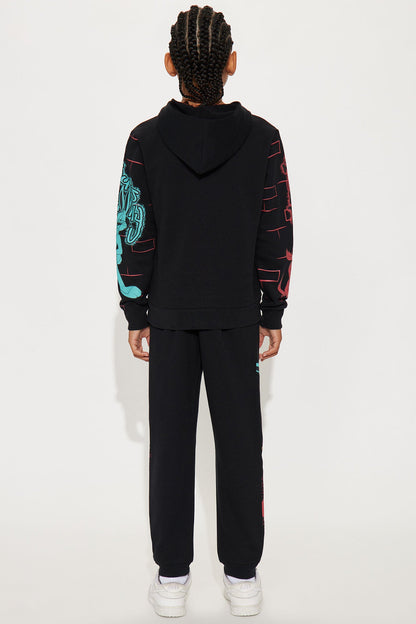 Mini Looney Tunes Hoodie And Jogger Pant Set - Black