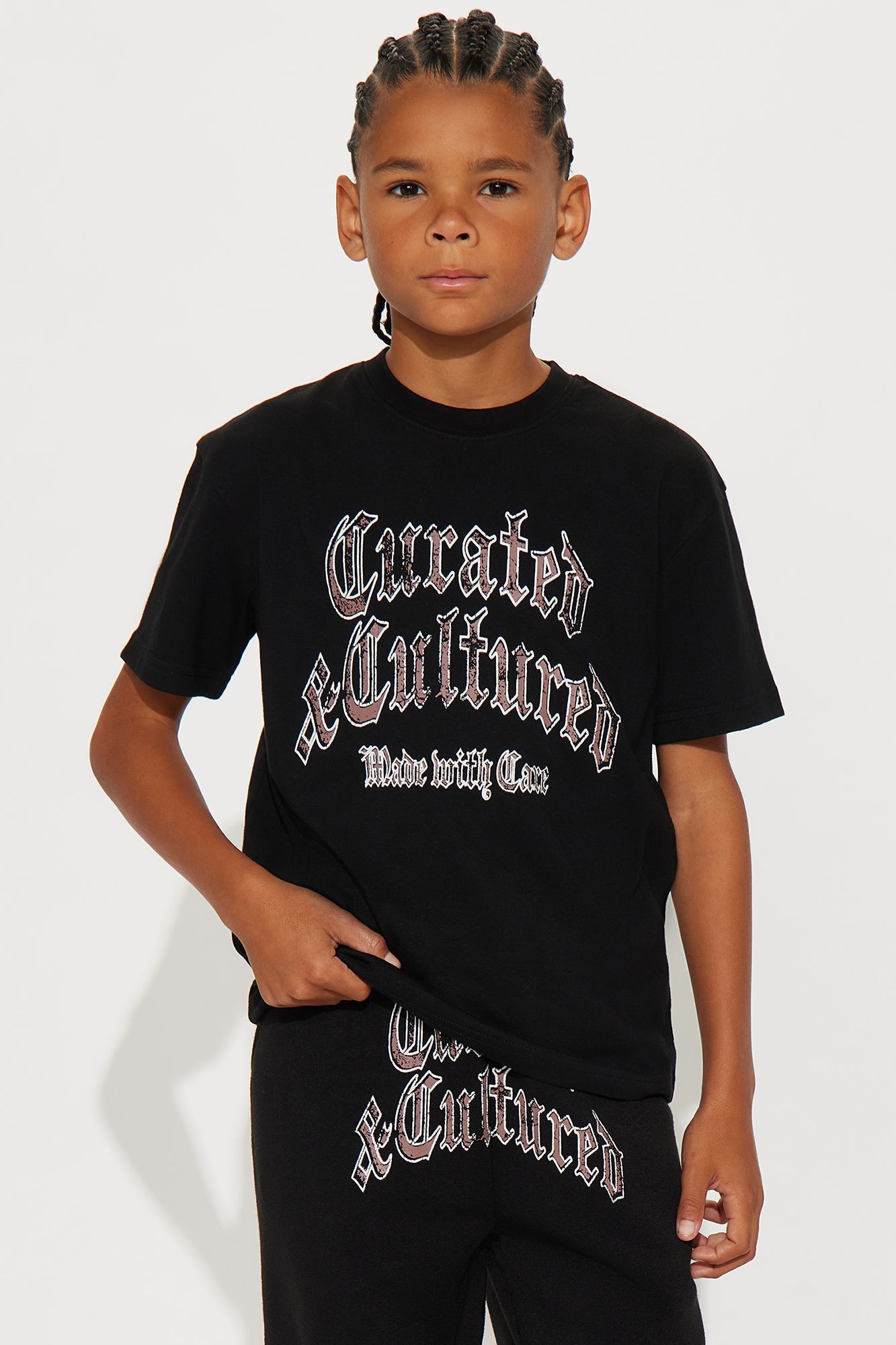 Mini Curated And Cultured Pant Set - Black/combo