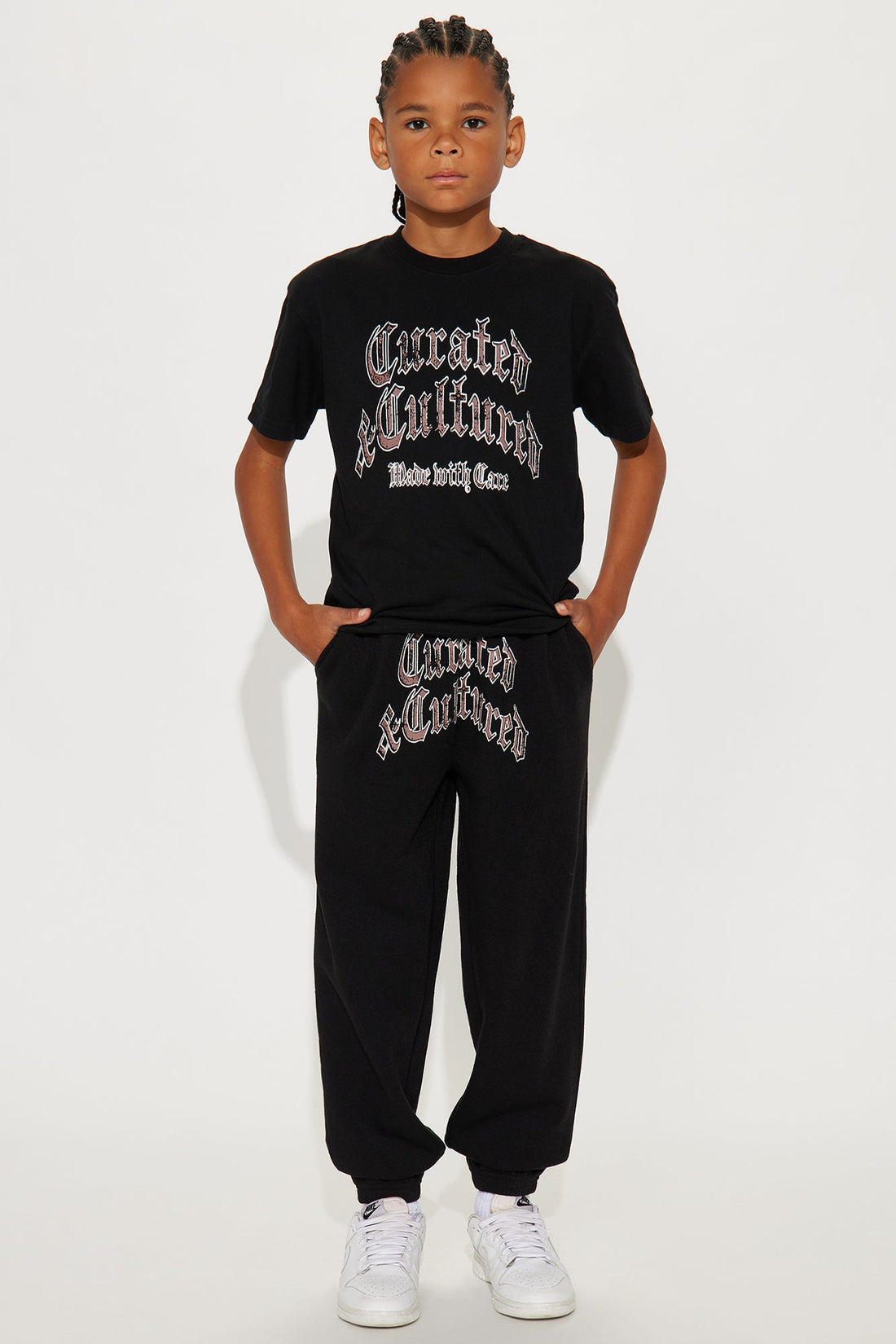 Mini Curated And Cultured Pant Set - Black/combo