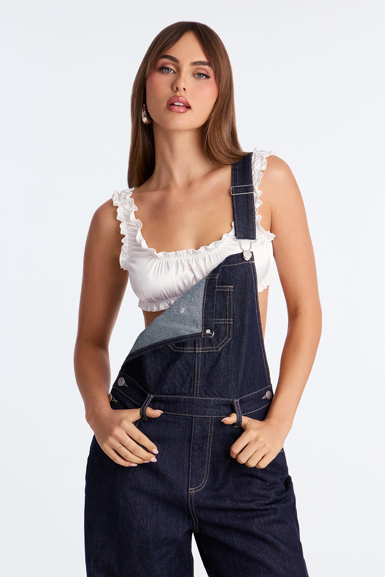 Hollywood Dreams Denim Overalls - Dark Denim
