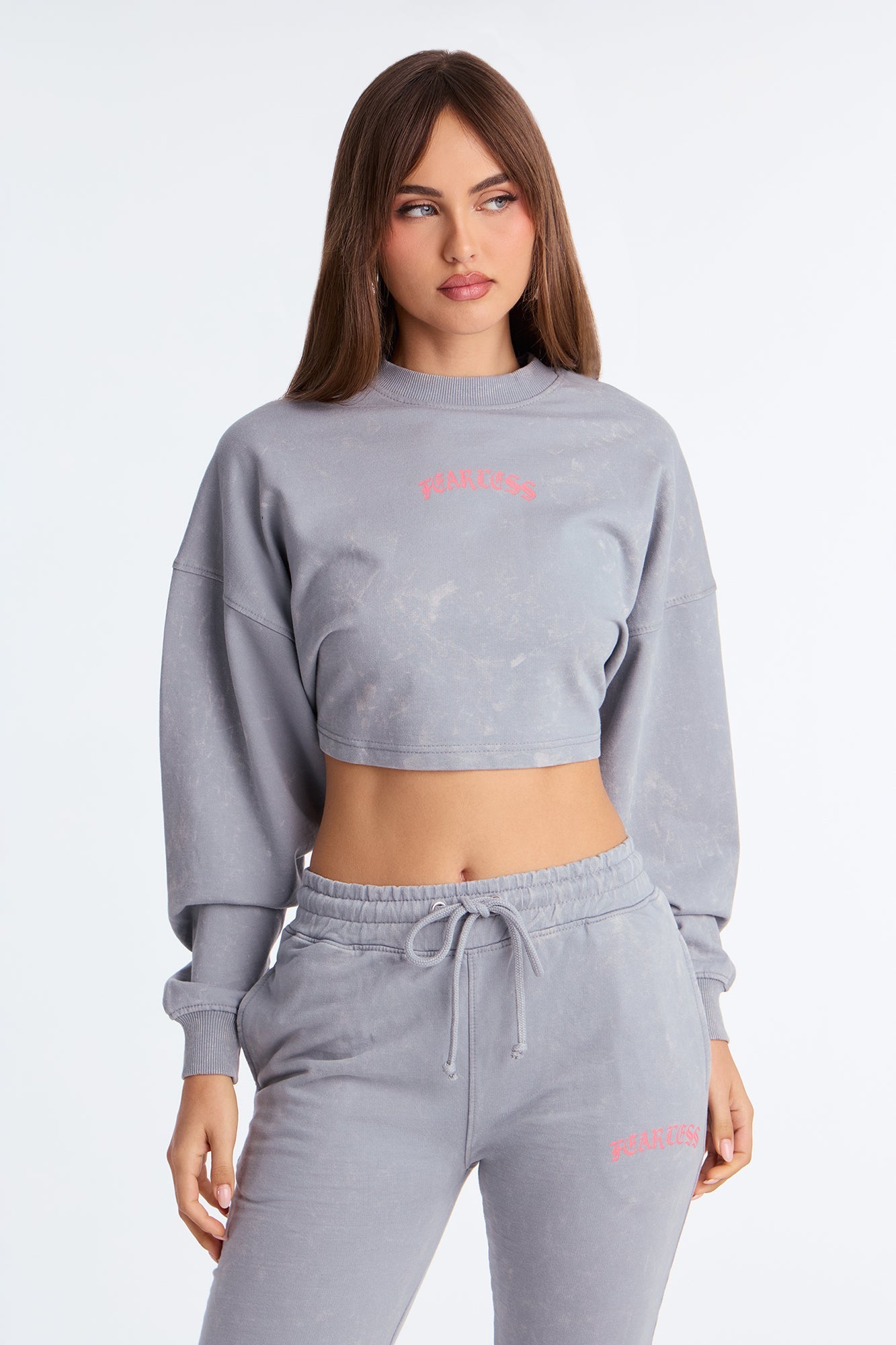 Fearless Energy Washed Pant Set - Grey