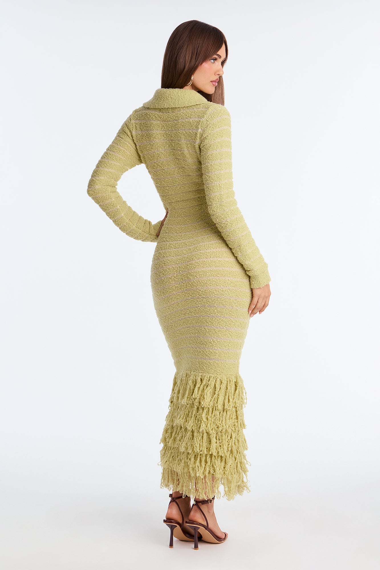 Not Too Much Sweater Maxi Dress - Lime