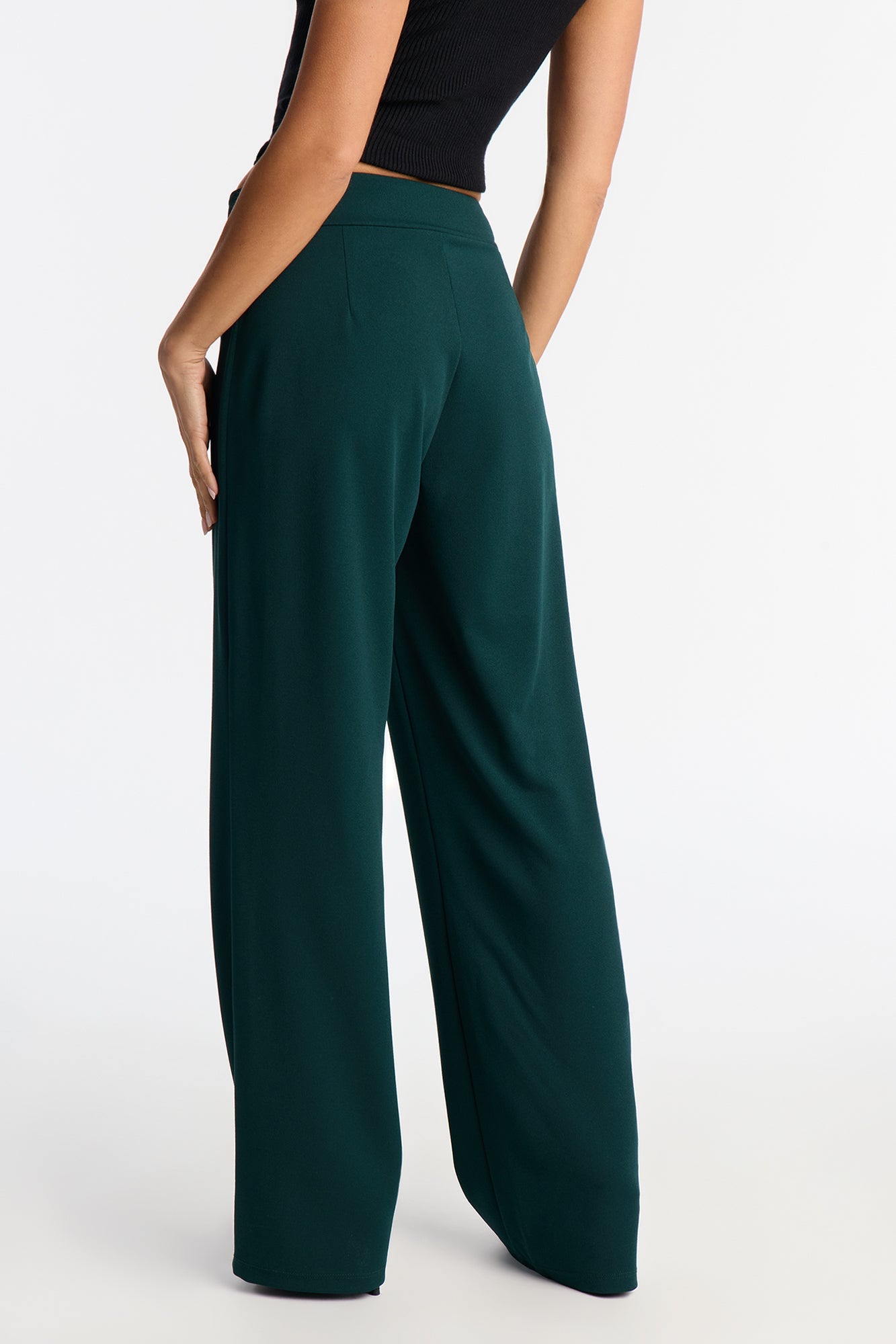 Office Tea Straight Leg Trouser Pant - Hunter Green