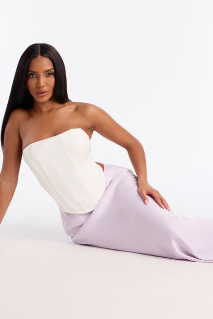 Brunch to GNO Satin Maxi Skirt - Lilac
