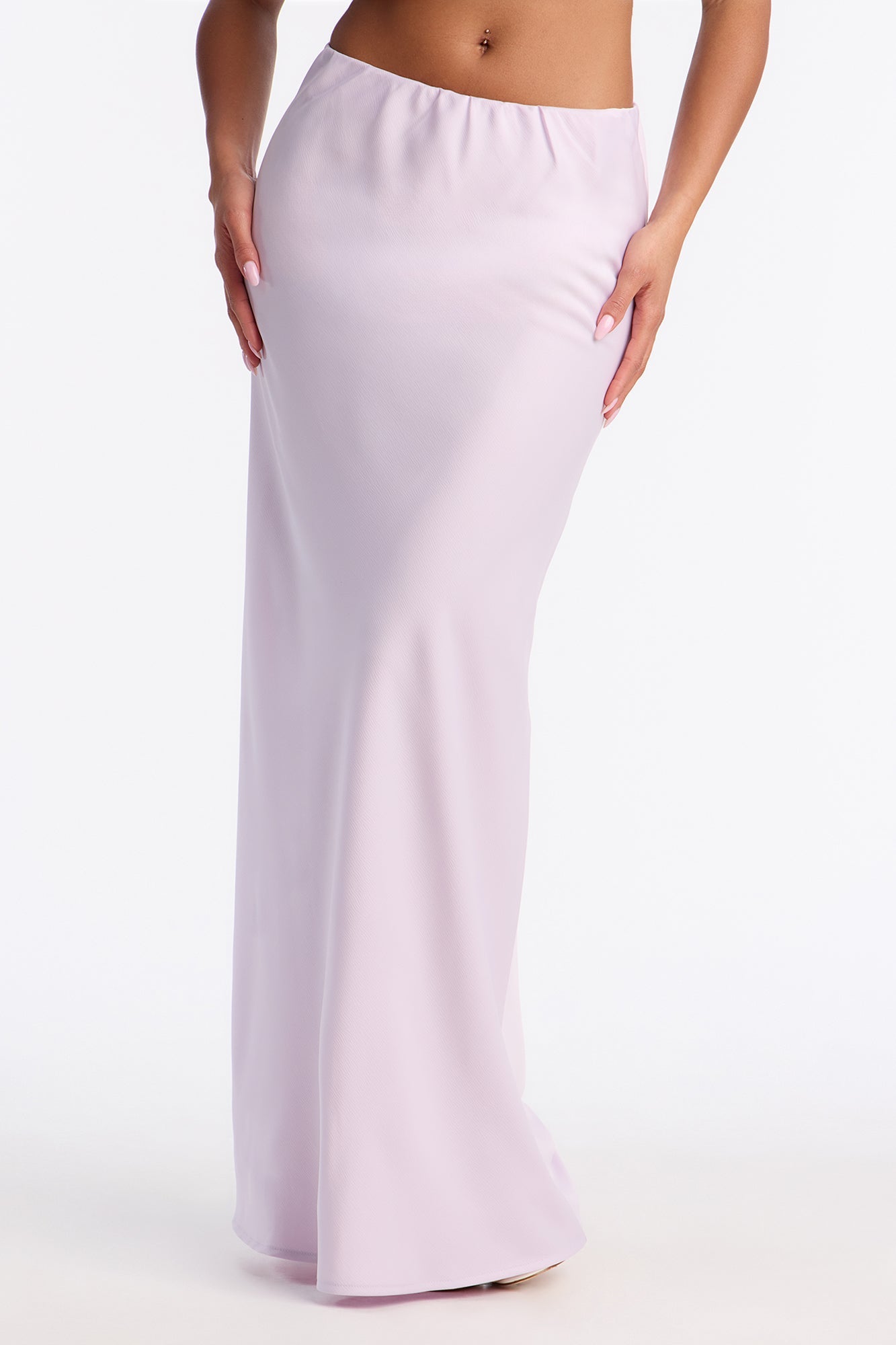 Brunch to GNO Satin Maxi Skirt - Lilac
