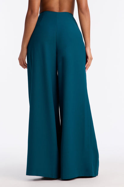 Blaire Wide Leg Trouser - Teal