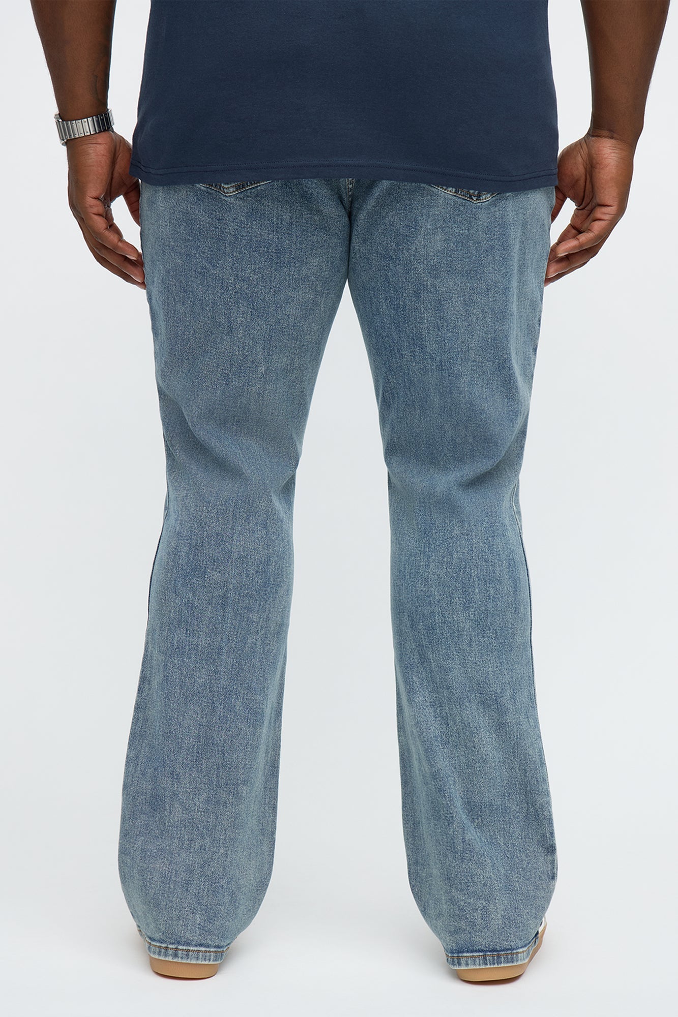 Stacked Skinny Flare Runaway Seam Jean - Medium Blue Wash
