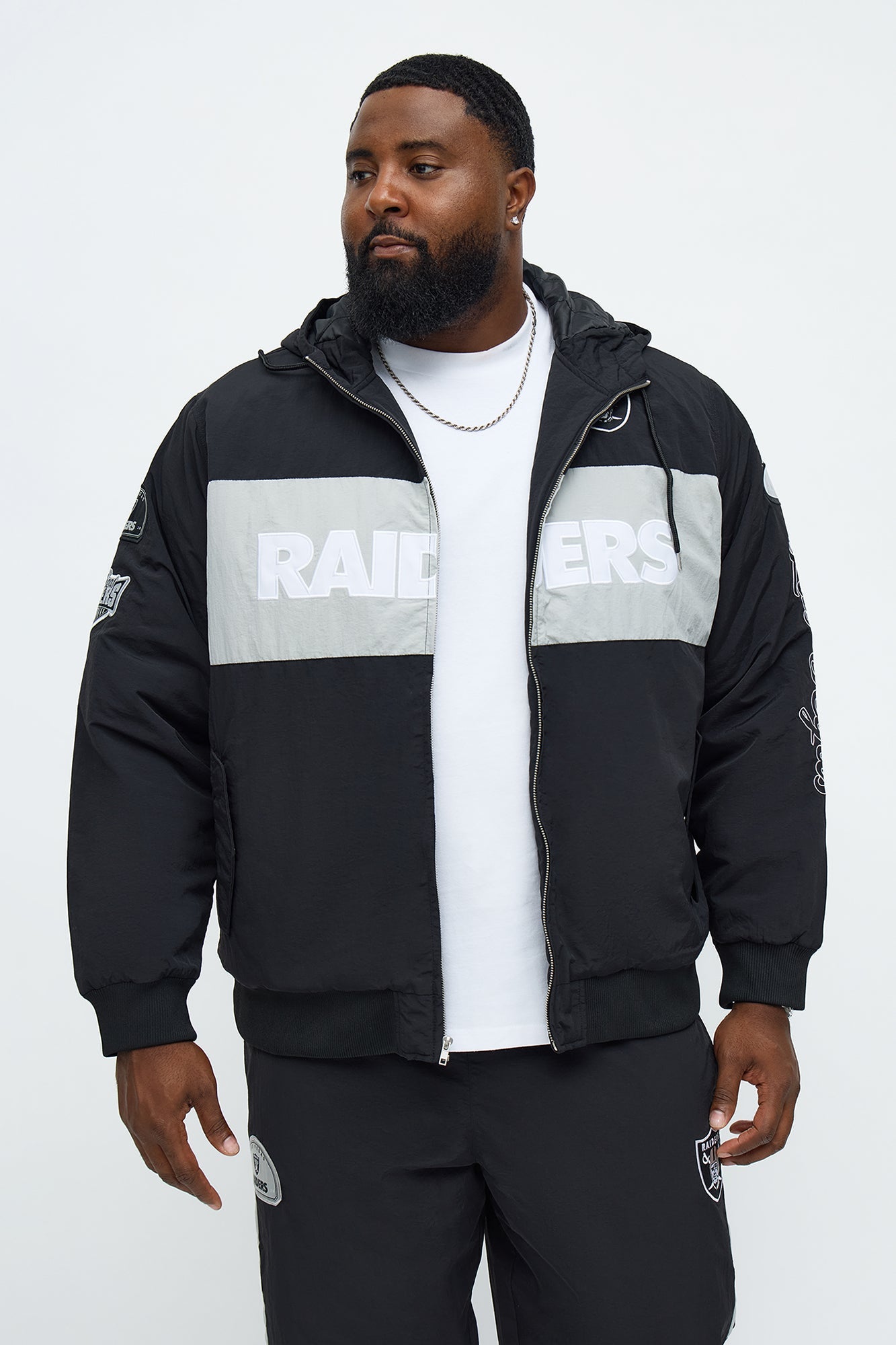 Las Vegas Raiders Carbon Windbreaker Jacket - Black/combo