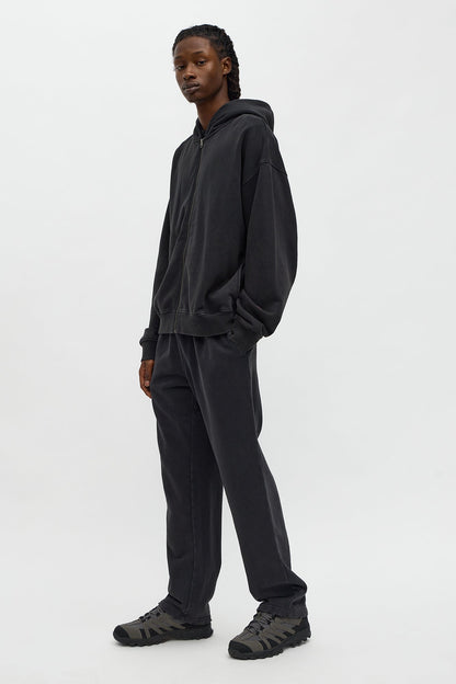 Heavyweight Vintage Washed French Terry Sweatpants - Black Wash