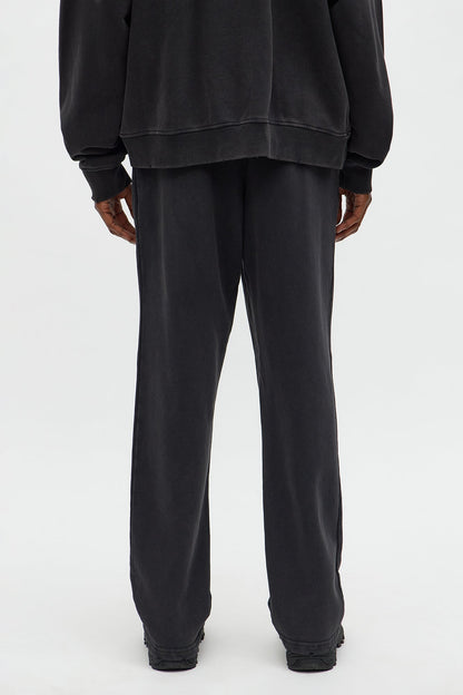 Heavyweight Vintage Washed French Terry Sweatpants - Black Wash
