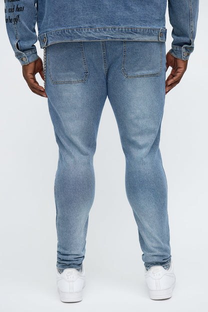 Skinny Scripted Streets Jean - Vintage Blue Wash