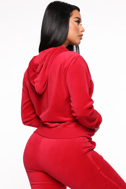 The Original Trendsetter Velour Set - Red