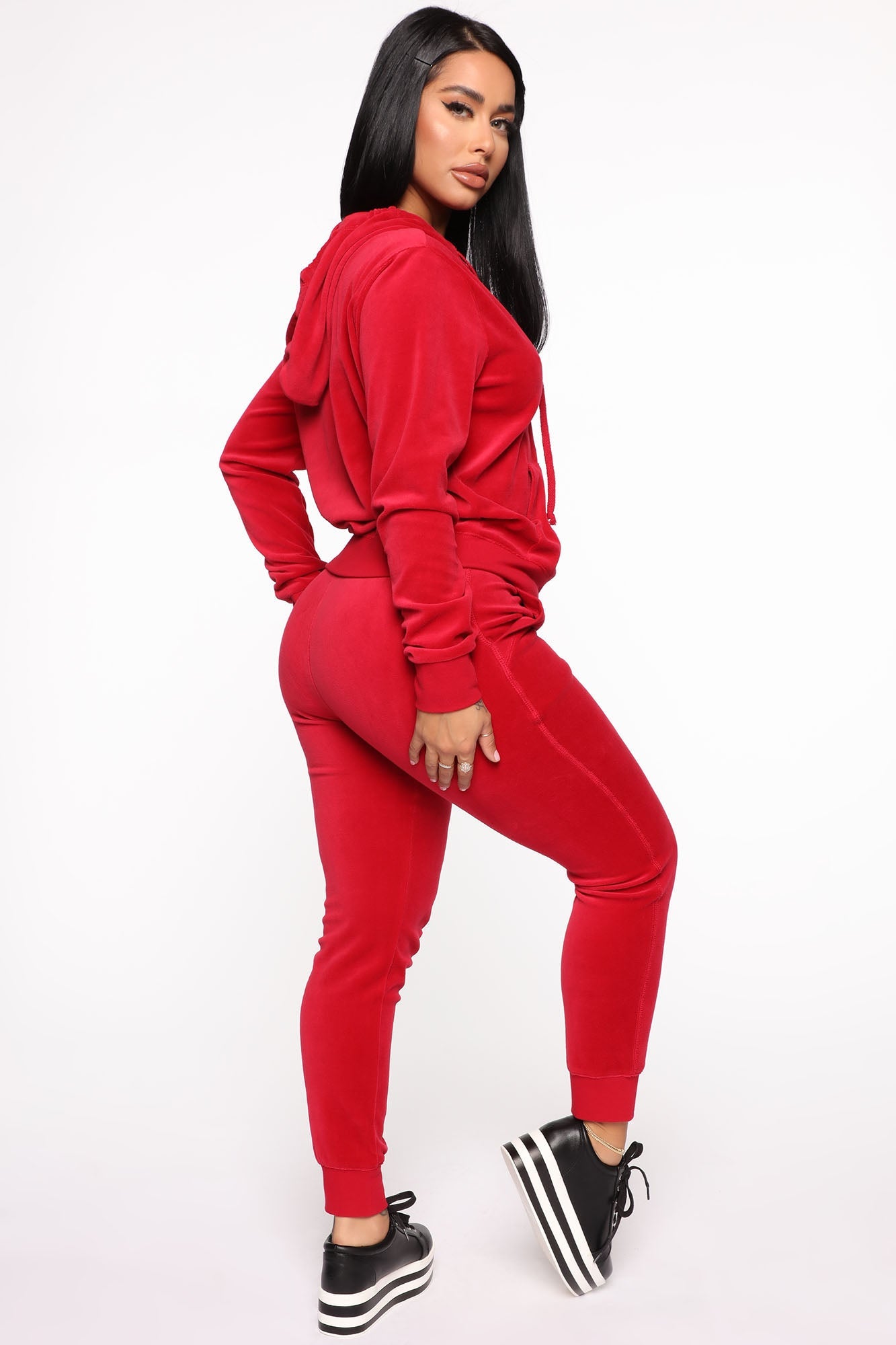 The Original Trendsetter Velour Set - Red
