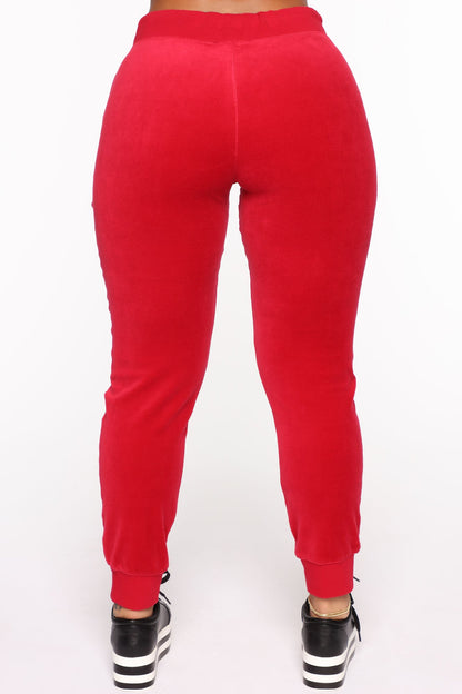 The Original Trendsetter Velour Set - Red