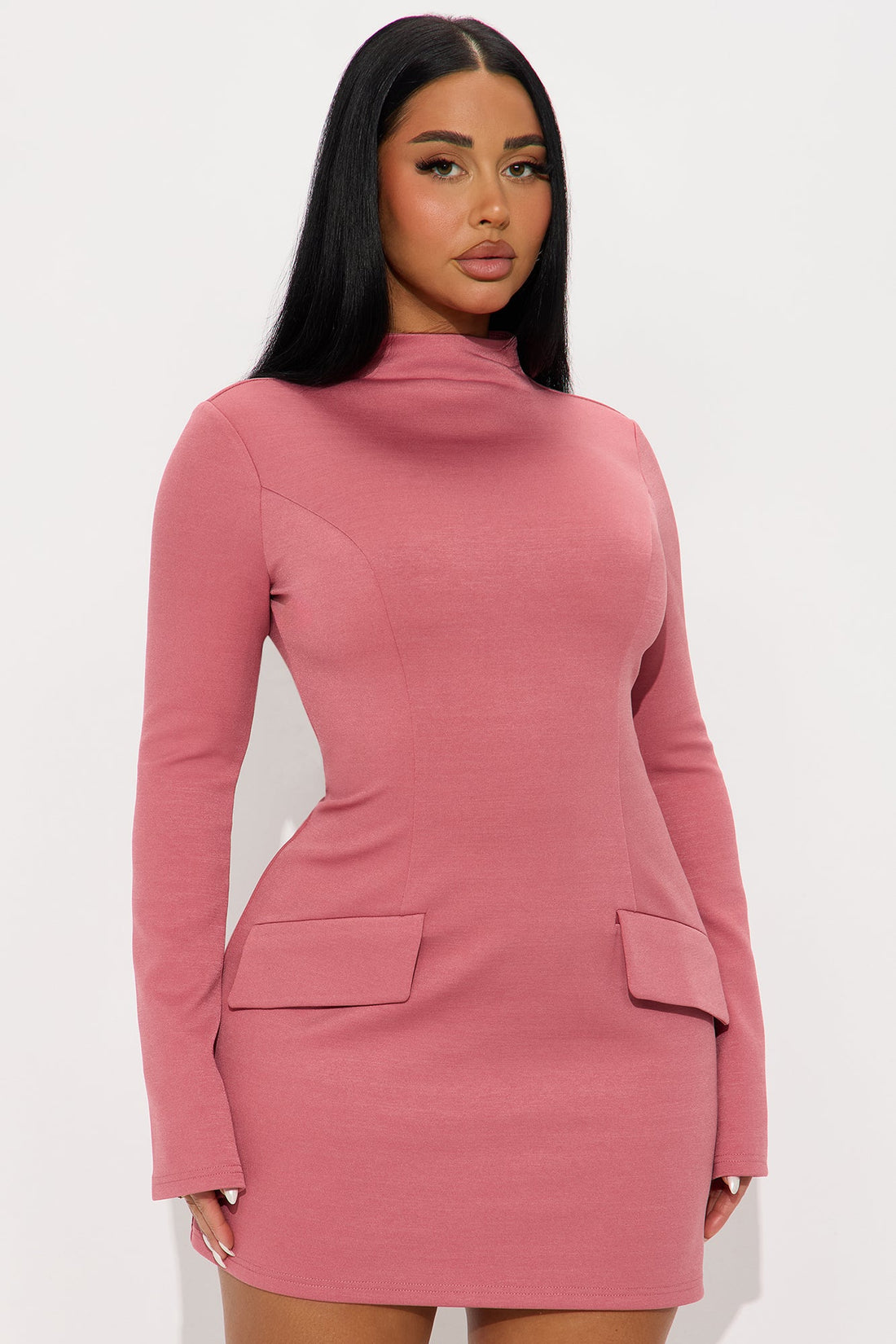 Above Average Ponte Mini Dress - Mauve