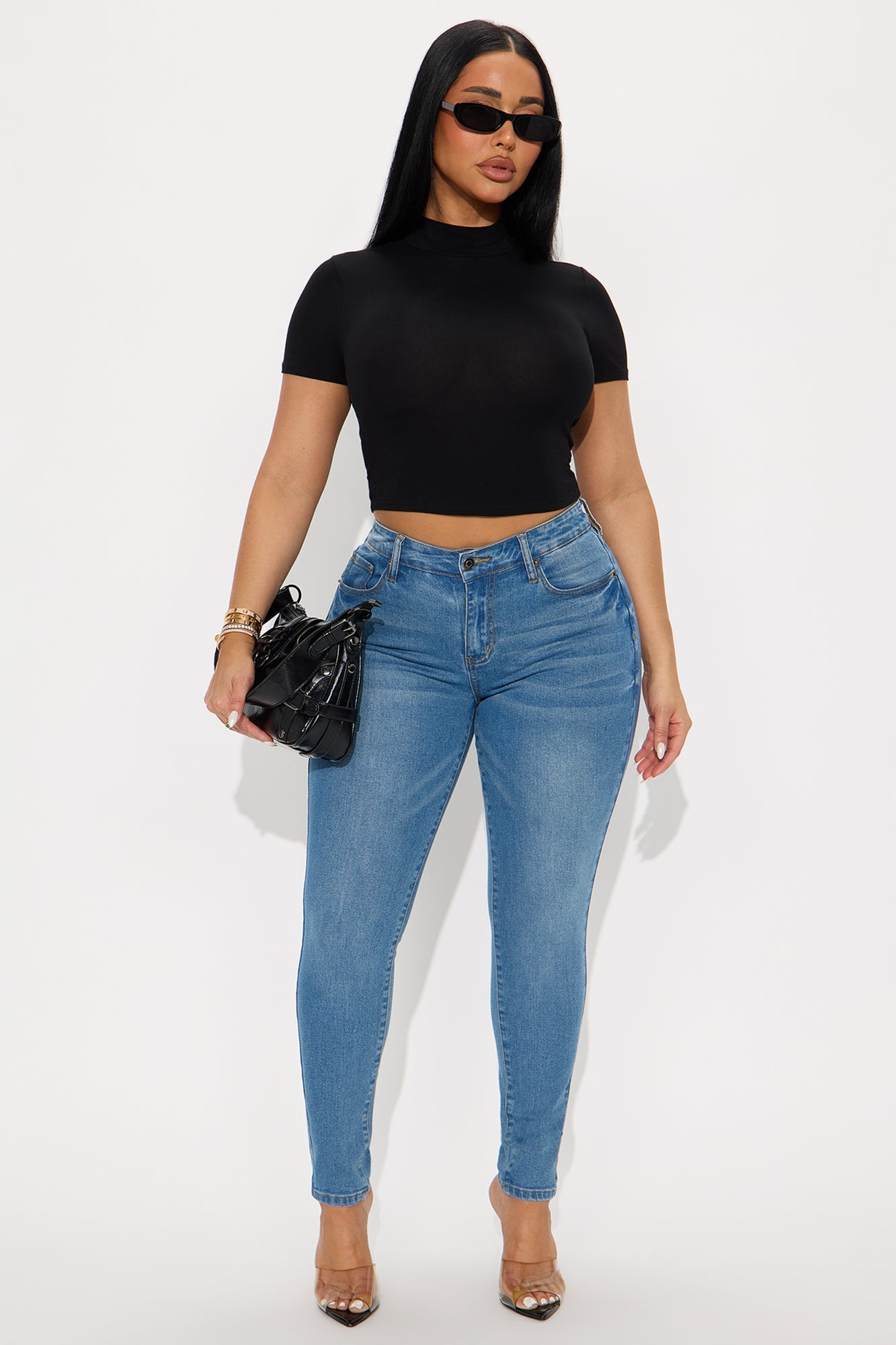 Simple Beauty Stretch Skinny Jeans - Medium Wash