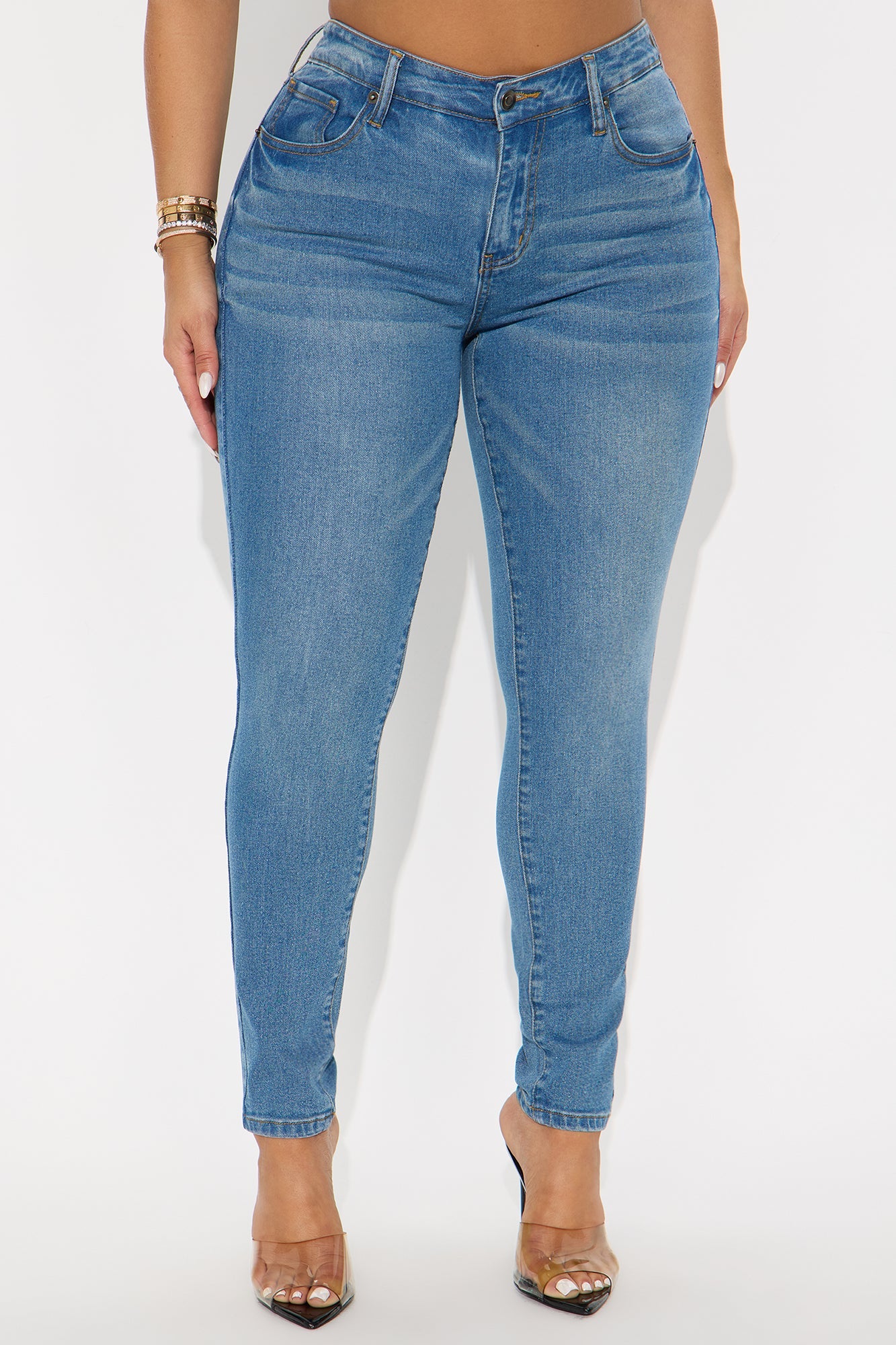 Simple Beauty Stretch Skinny Jeans - Medium Wash