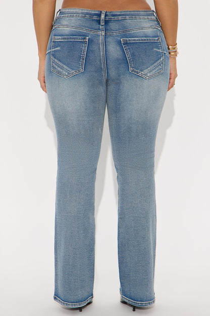 Petite Gemma Low Rise Sculpting Stretch Bootcut Jeans - Vintage Wash