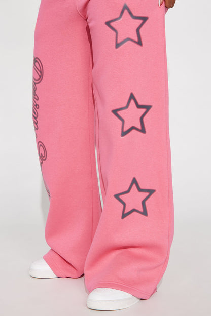 Star Design Studio Fleece Pant Set - Pink