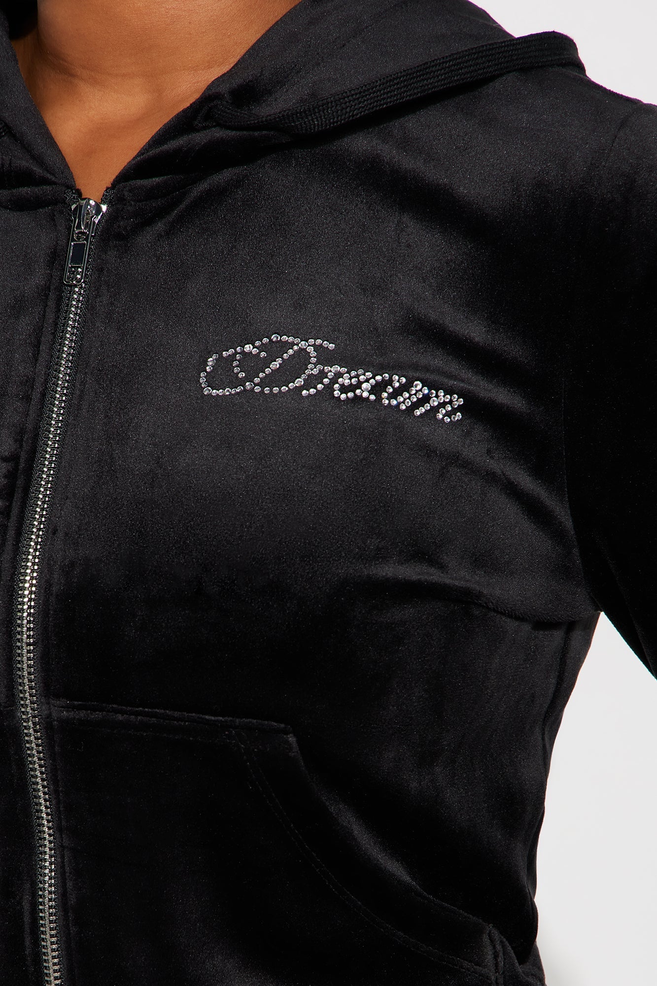 Dream Girl Velour Pant Set - Black