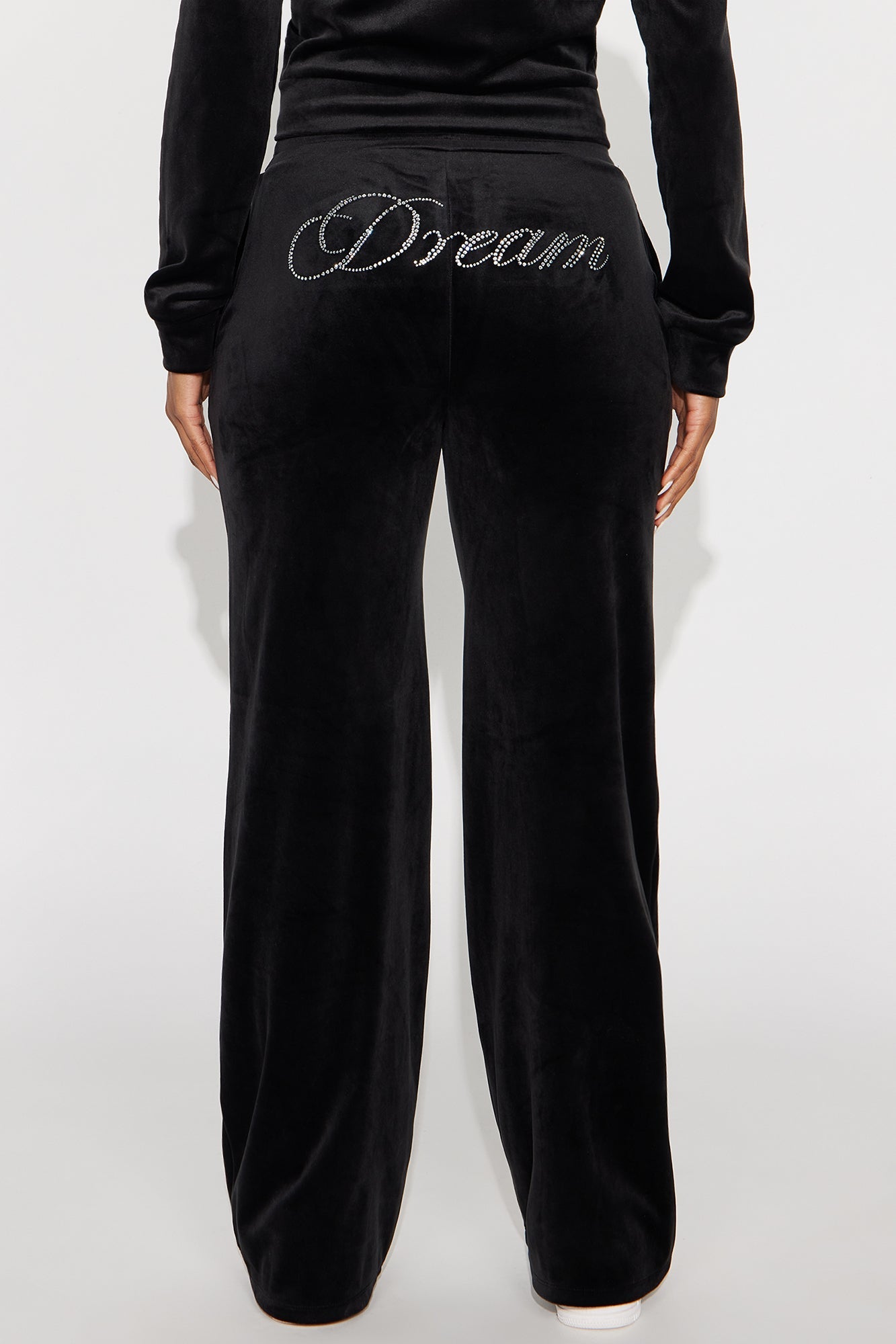 Dream Girl Velour Pant Set - Black