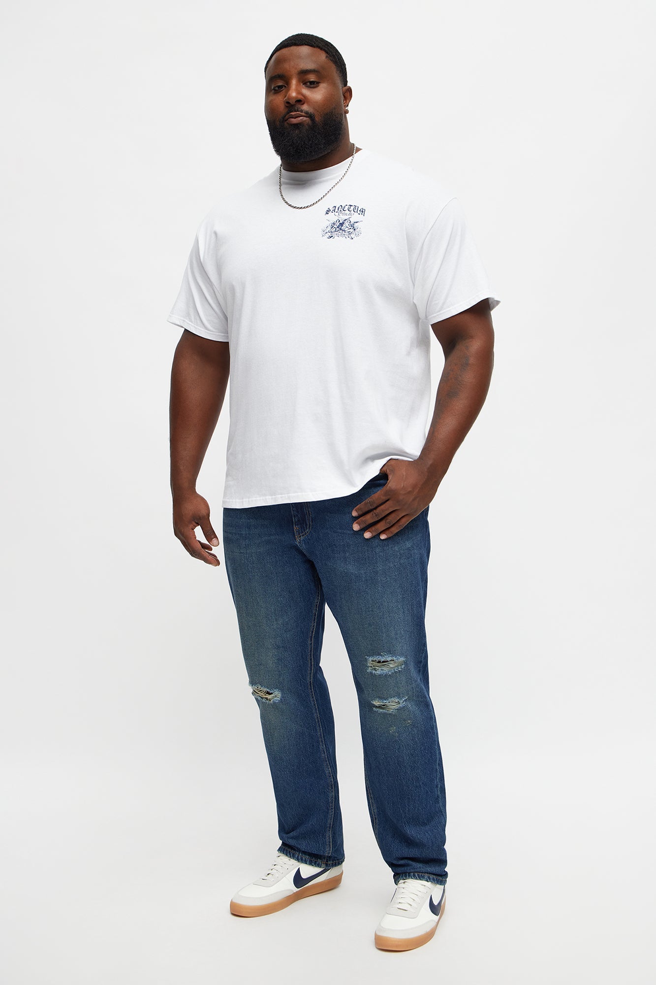 Slim Distressed Flex Jean - Dark Wash