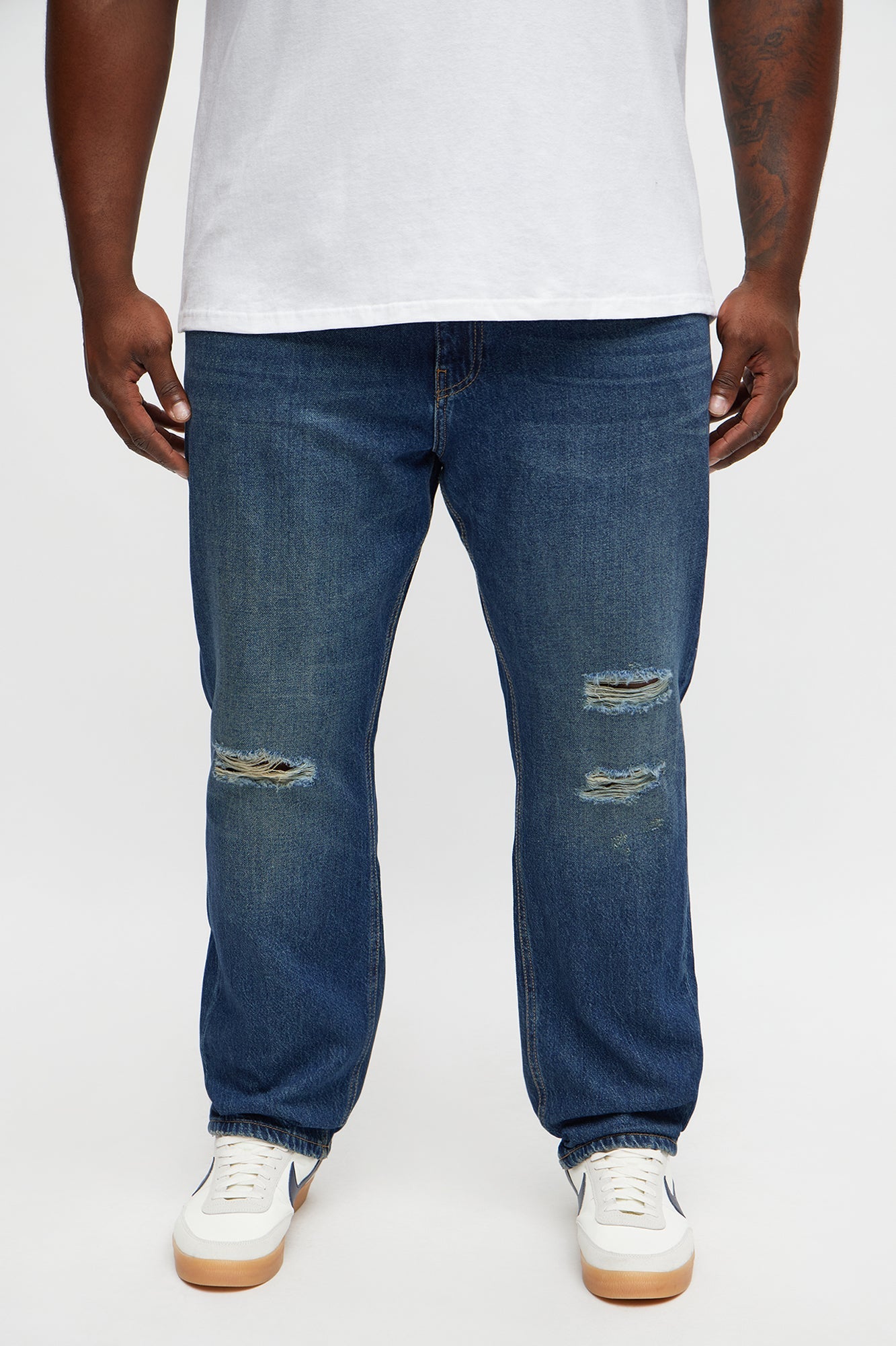 Slim Distressed Flex Jean - Dark Wash