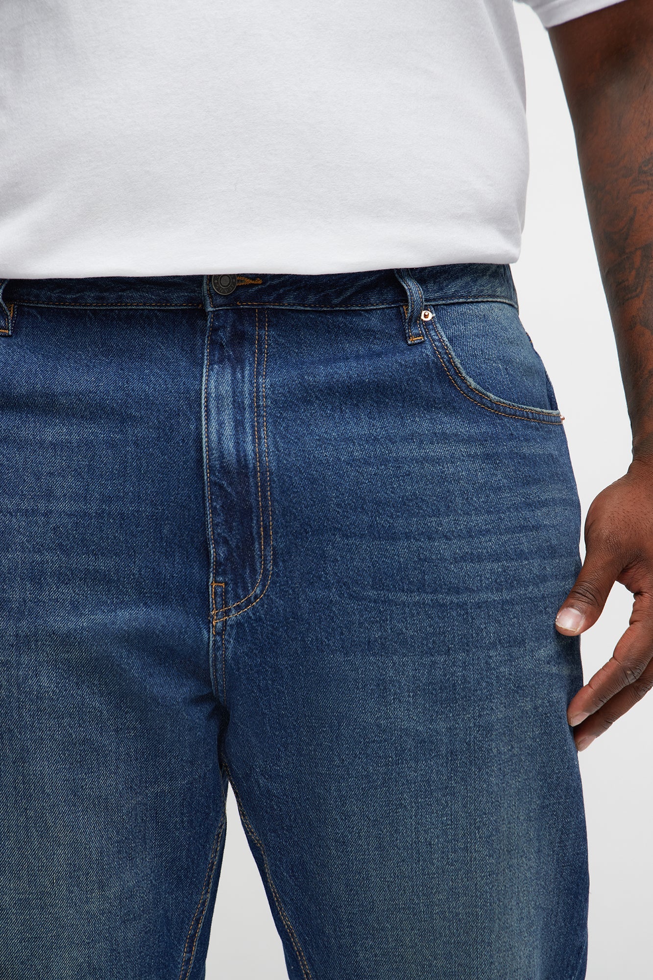 Slim Distressed Flex Jean - Dark Wash