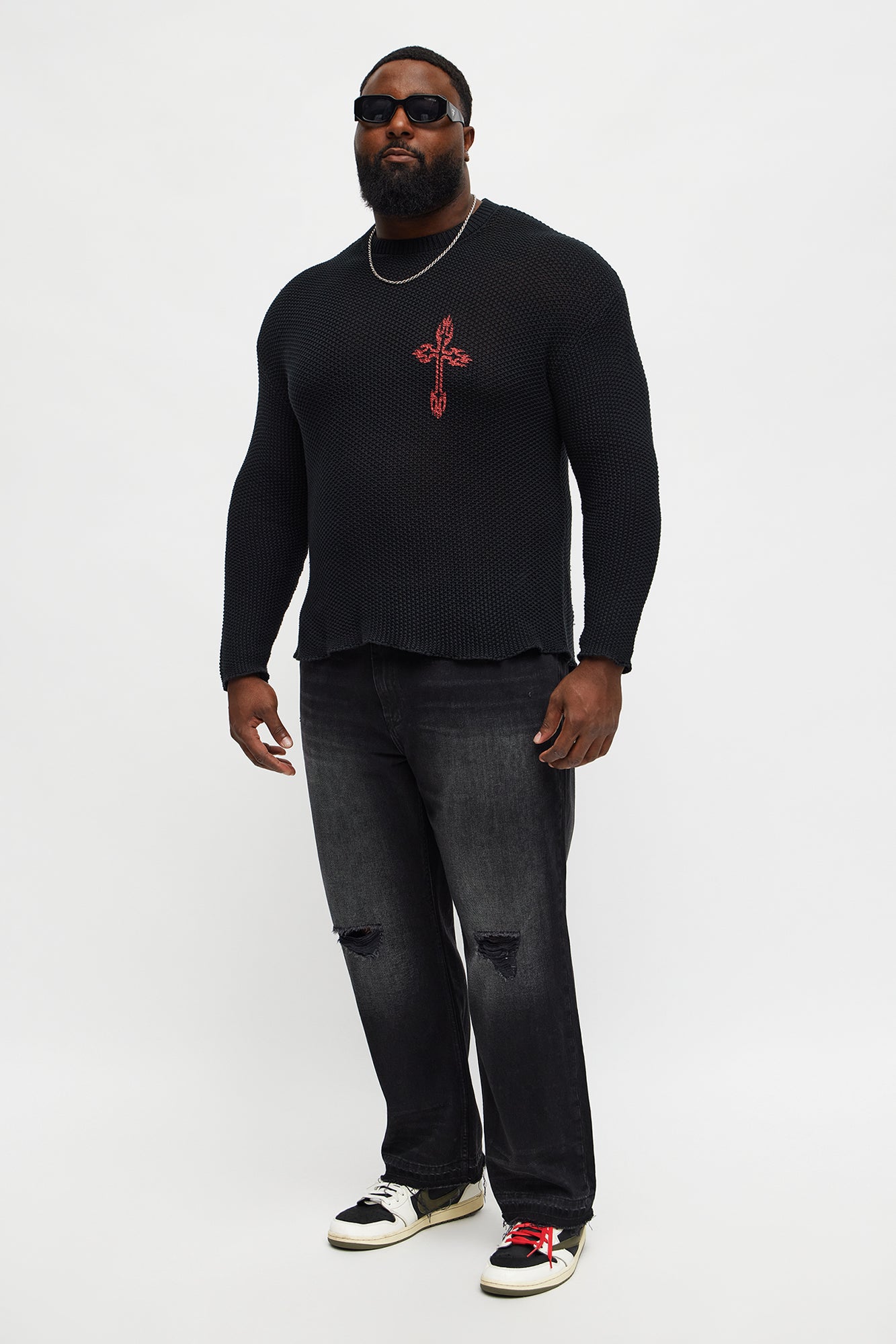 Sacrifice Pullover Sweater - Black
