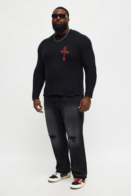 Sacrifice Pullover Sweater - Black