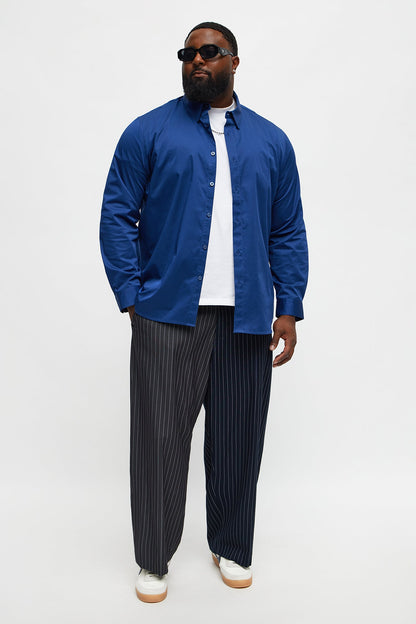 Luxe Stretch Dress Shirt - Navy
