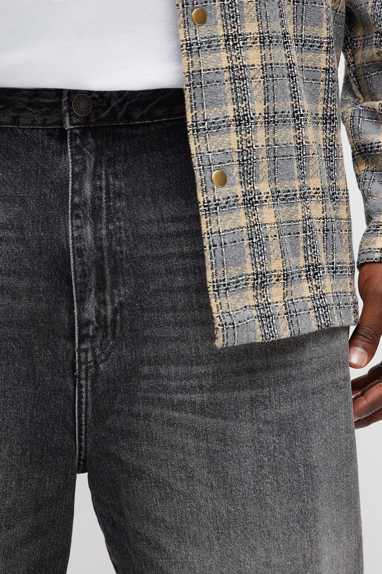 Baggy Phantom Distressed Jean - Black Wash