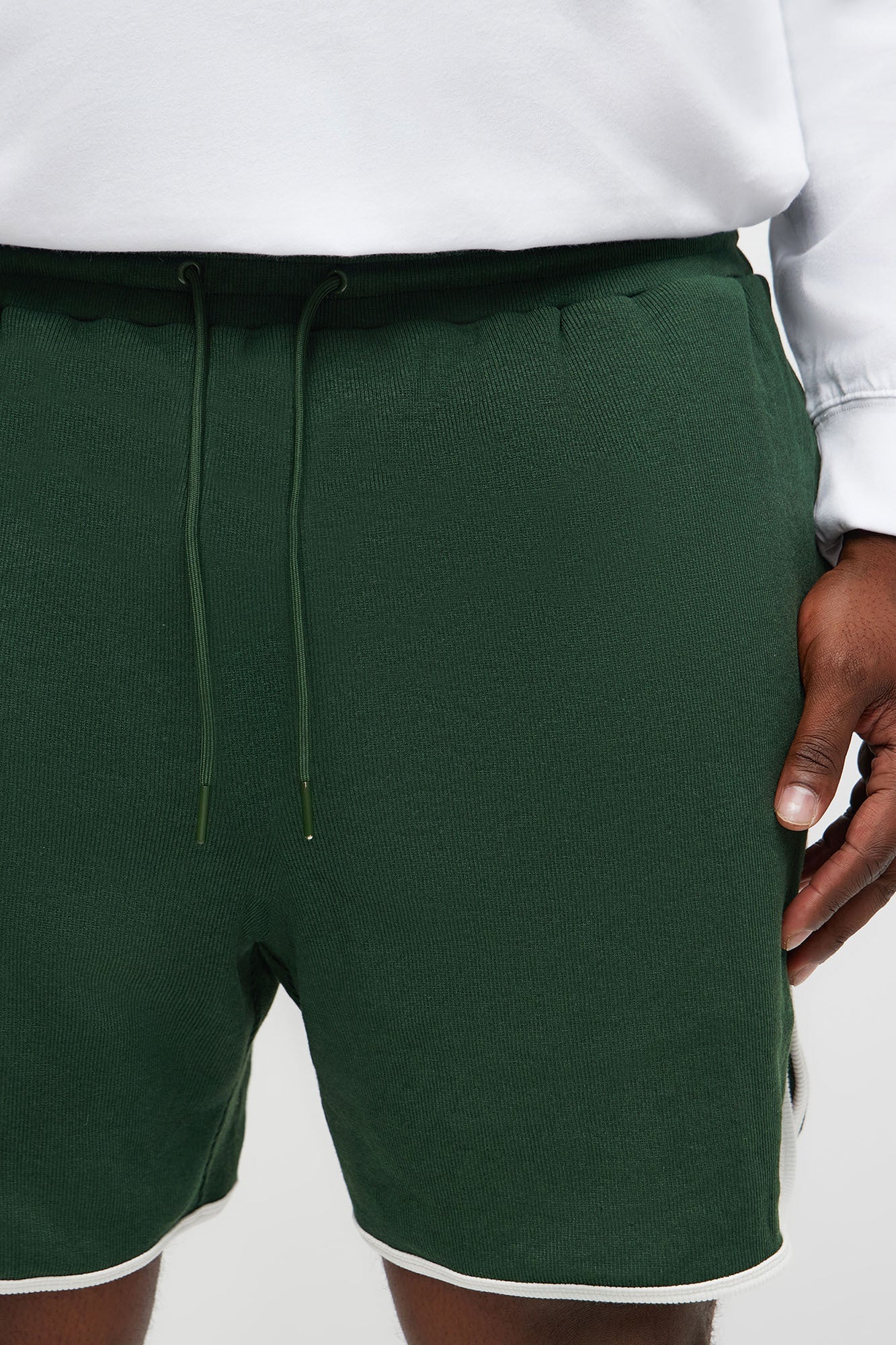 Retro Color Blocked Casual Short - Green/combo