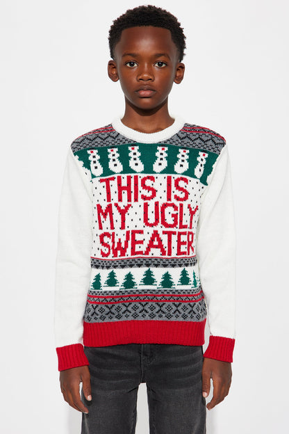 Mini This Is My Ugly Sweater Christmas Sweater - Multi Color