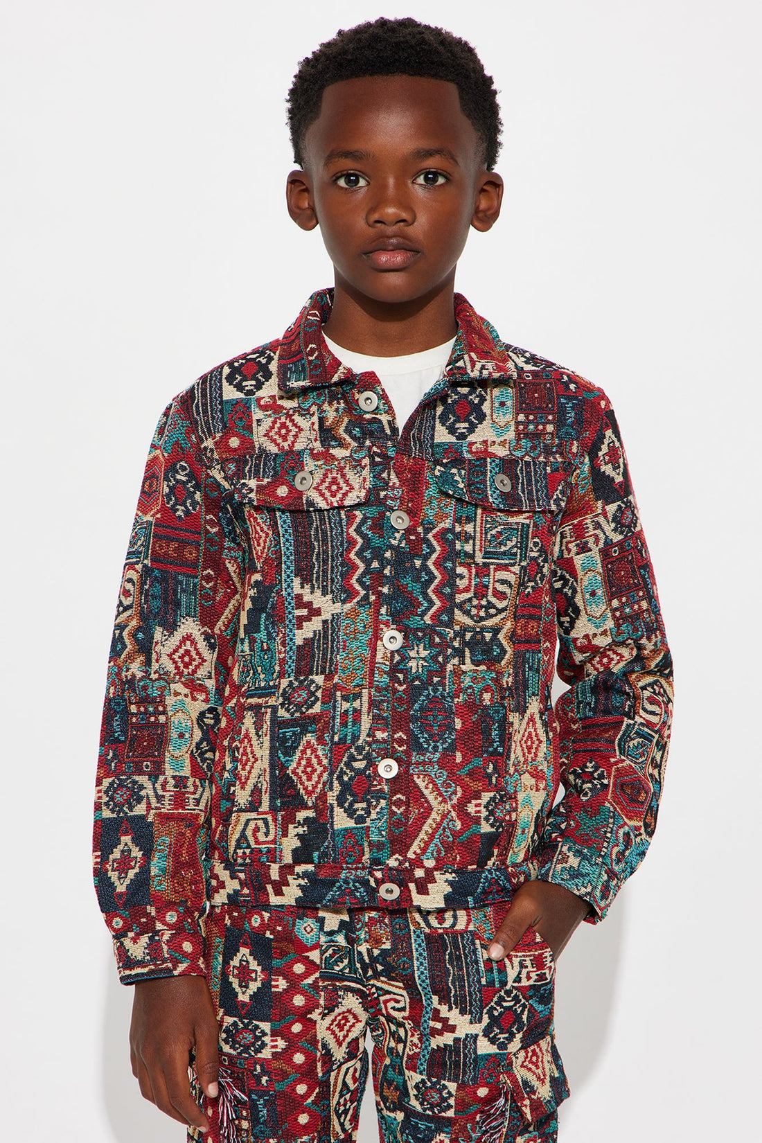 Mini Everything In Motion Tapestry Jacket - Black/combo
