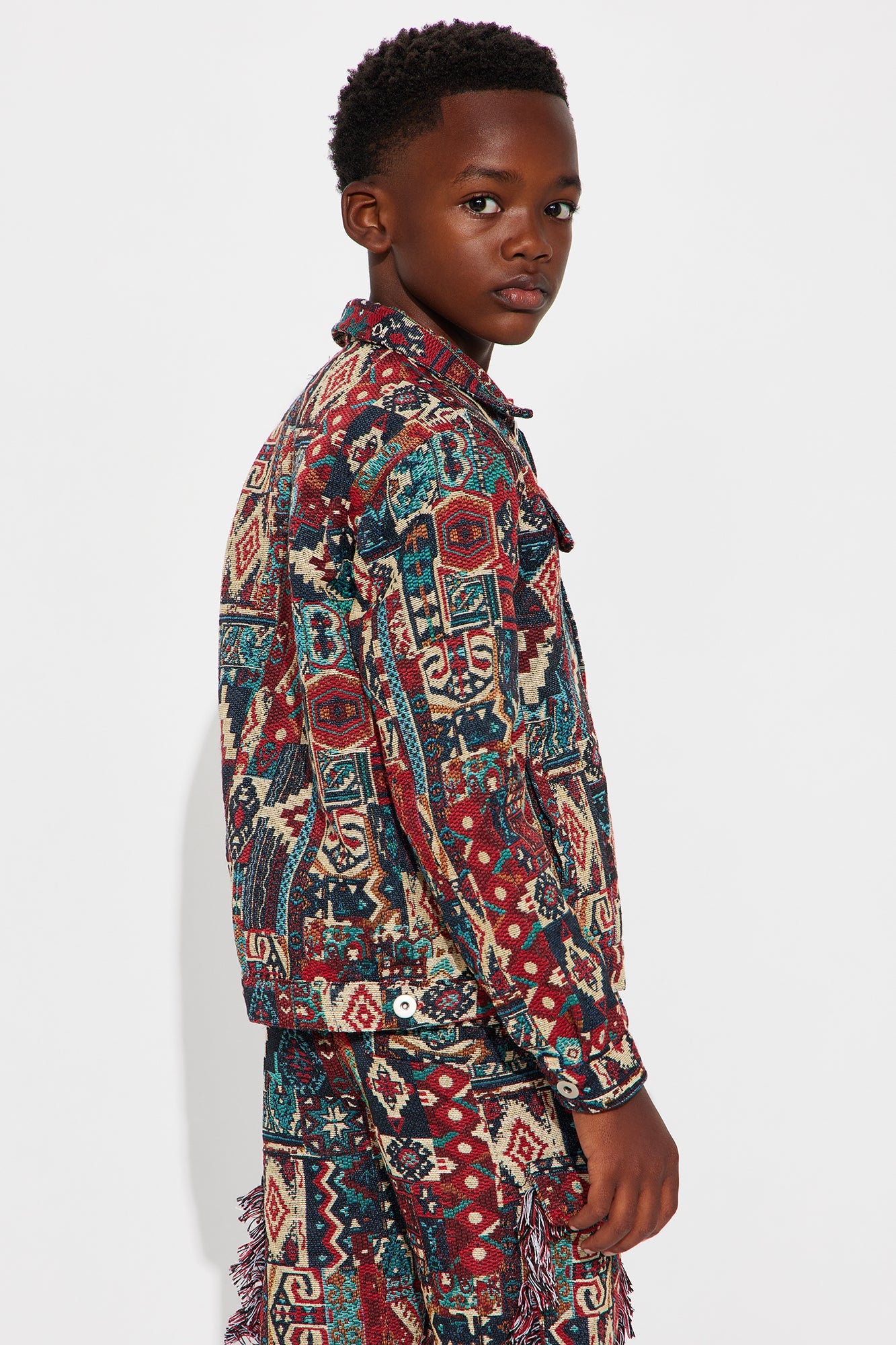 Mini Everything In Motion Tapestry Jacket - Black/combo
