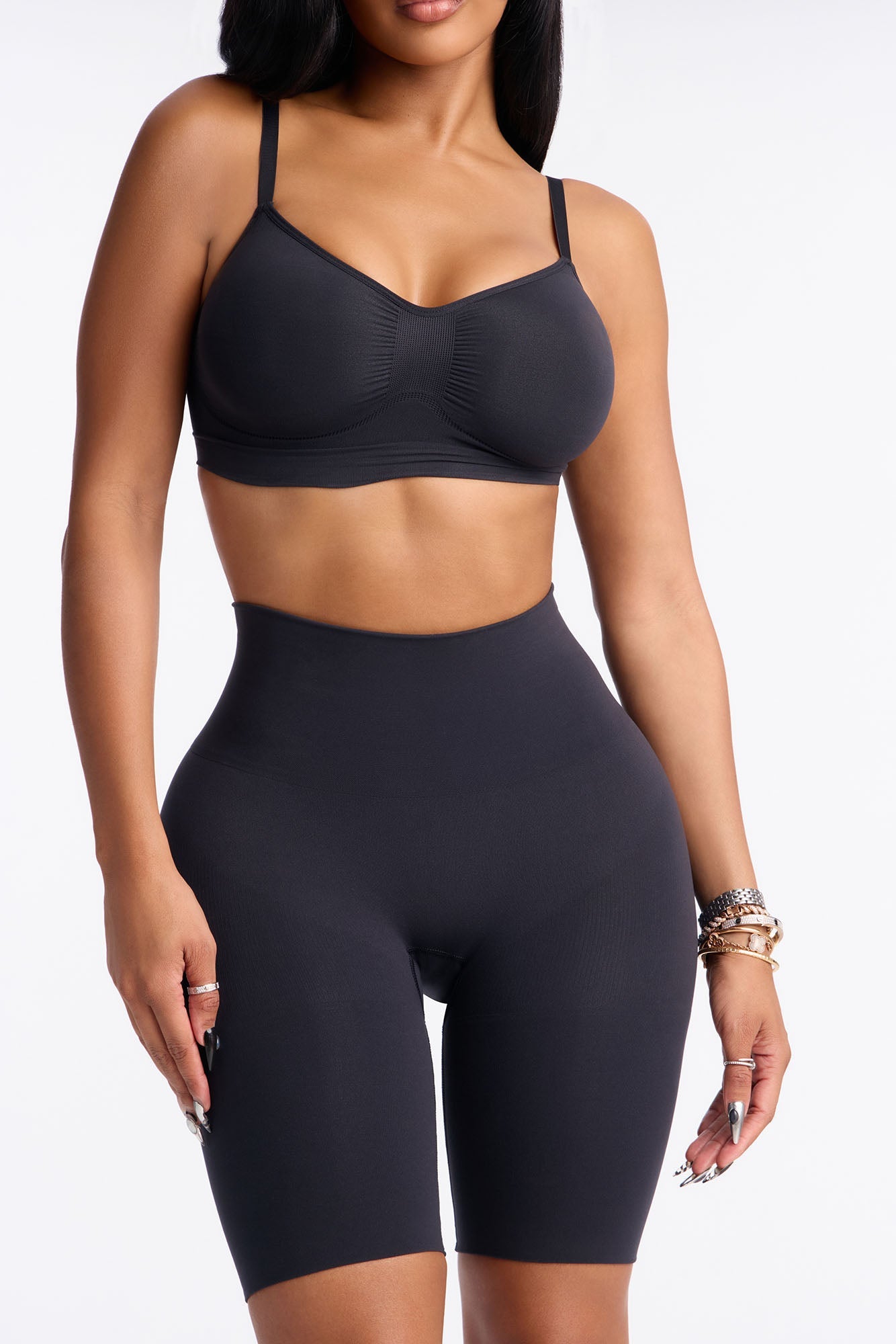 Nova Sculpt Seamless Strong Compression Butt Lifting Thigh Shaper - Black