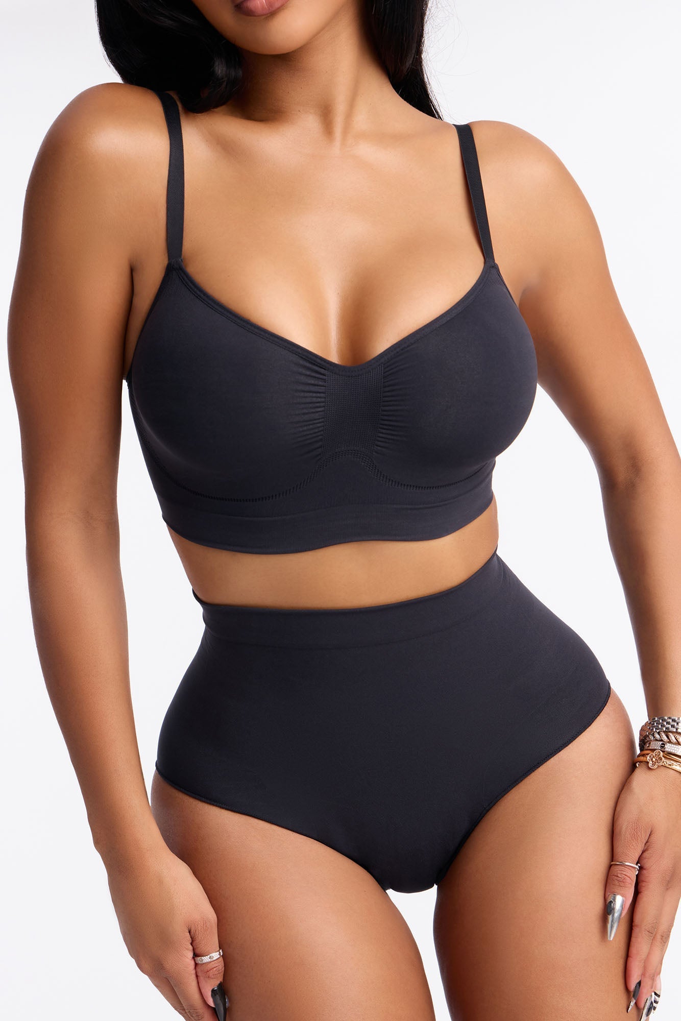 Nova Sculpt Seamless Strong Compression Mid Waist Brief - Black