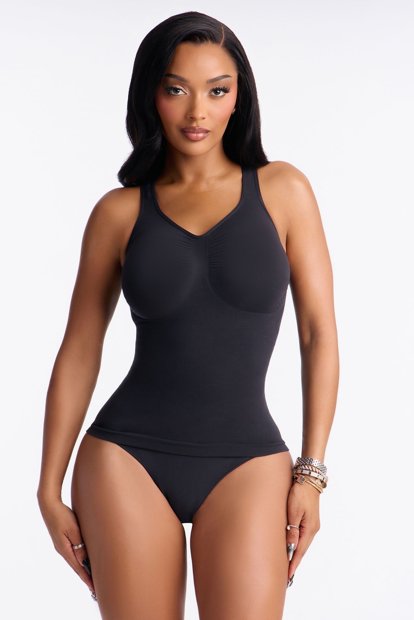 Nova Sculpt Seamless Strong Compression Shaping Tank - Black