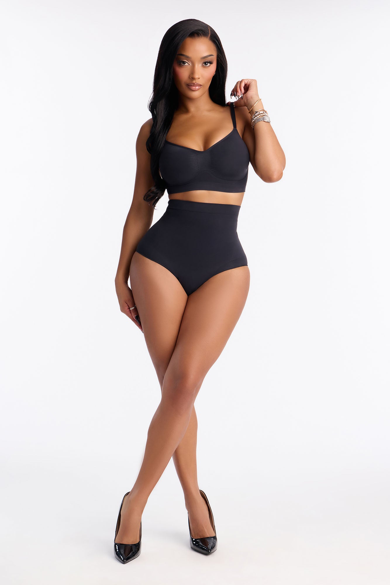 Nova Sculpt Seamless Strong Compression High Waisted Brief - Black