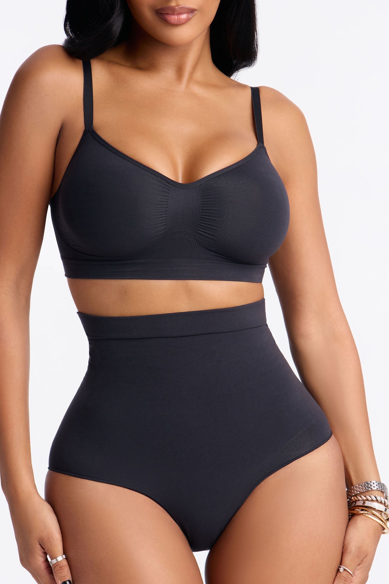Nova Sculpt Seamless Strong Compression High Waisted Brief - Black