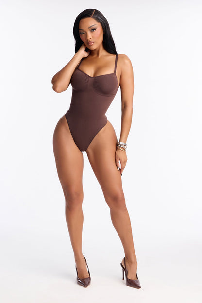Nova Sculpt Seamless Strong Compression Thong Bodysuit - Coco