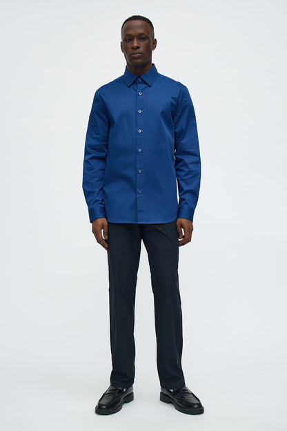 Luxe Stretch Dress Shirt - Navy