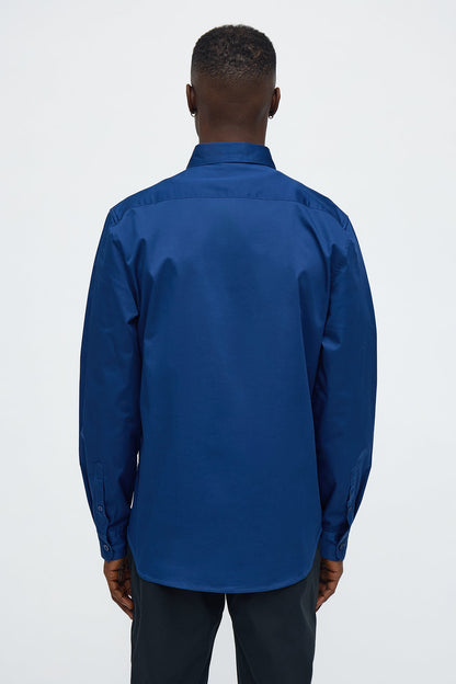 Luxe Stretch Dress Shirt - Navy