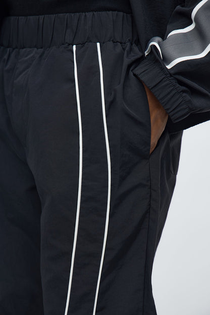 Slim Wave Track Pant - Black