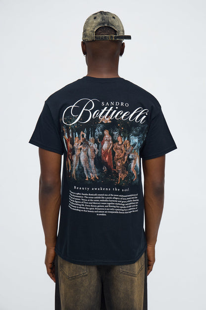 Sandro Botticelli Oversized Short Sleeve Tee - Black
