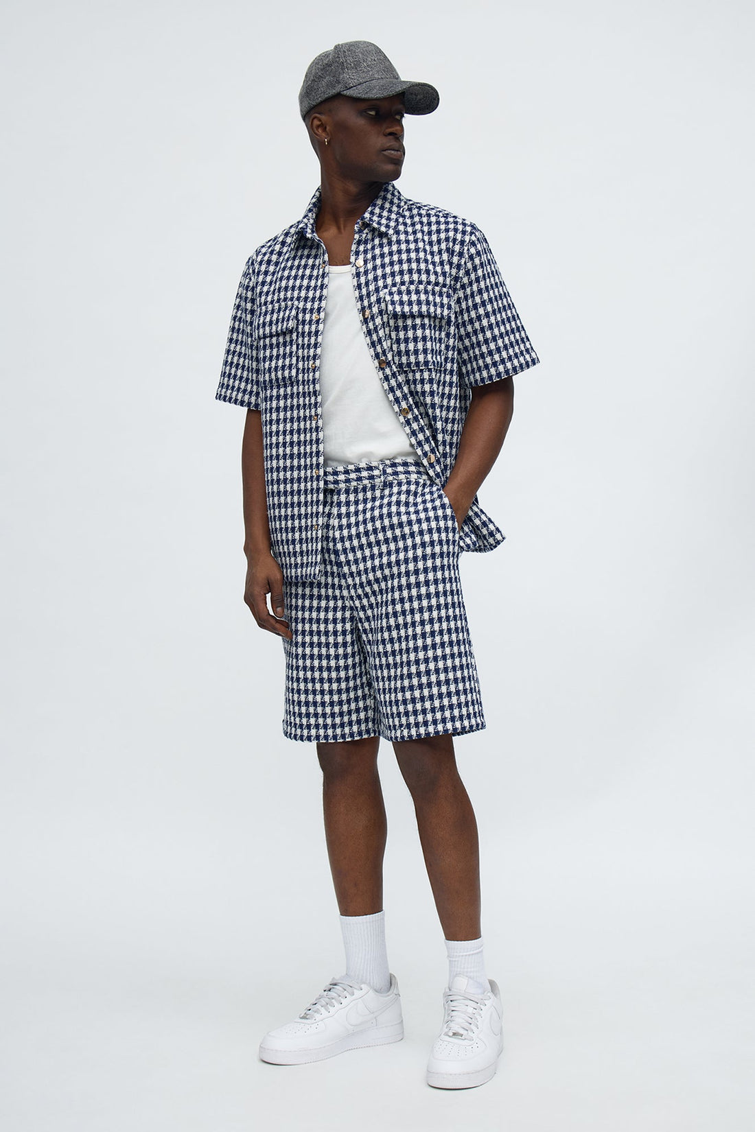 Relaxed Ludlow Checkered Short - Blue