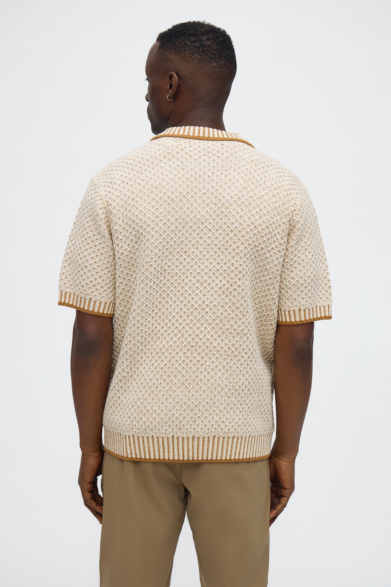 Knit Mercer Johnny Polo - Brown
