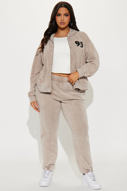 Brooklyn Baby Washed Fleece Pant Set - Taupe