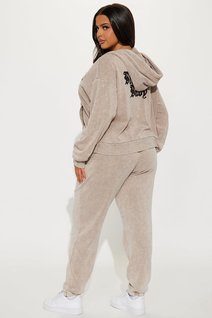 Brooklyn Baby Washed Fleece Pant Set - Taupe
